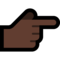Backhand Index Pointing Right - Black emoji on Microsoft